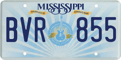 MS license plate BVR855