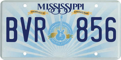 MS license plate BVR856