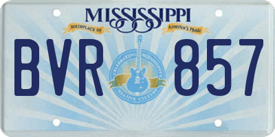 MS license plate BVR857