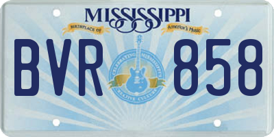 MS license plate BVR858