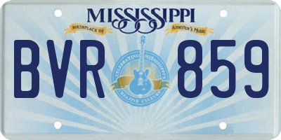 MS license plate BVR859
