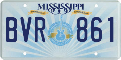 MS license plate BVR861