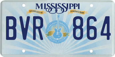 MS license plate BVR864