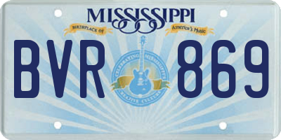 MS license plate BVR869