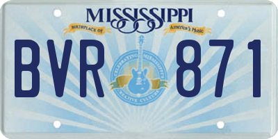MS license plate BVR871