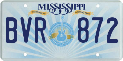 MS license plate BVR872