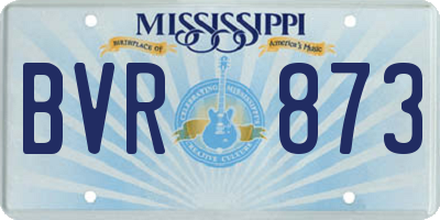 MS license plate BVR873