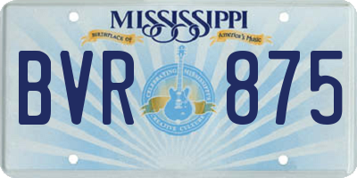 MS license plate BVR875