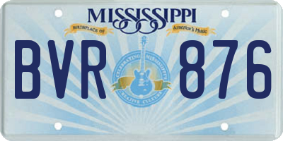 MS license plate BVR876