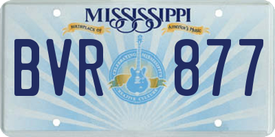 MS license plate BVR877