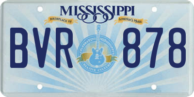 MS license plate BVR878