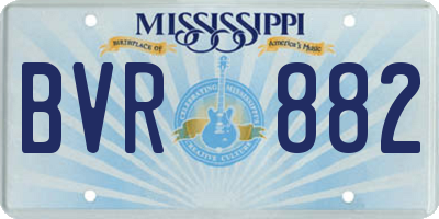 MS license plate BVR882