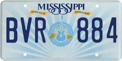 MS license plate BVR884