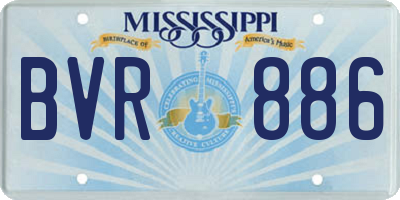 MS license plate BVR886