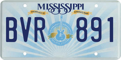 MS license plate BVR891