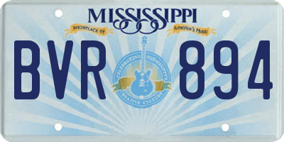 MS license plate BVR894