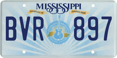 MS license plate BVR897