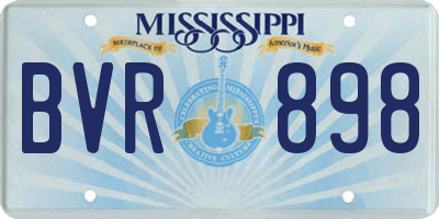 MS license plate BVR898