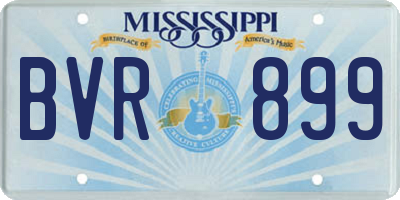 MS license plate BVR899