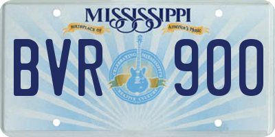 MS license plate BVR900