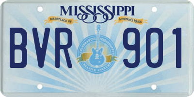 MS license plate BVR901
