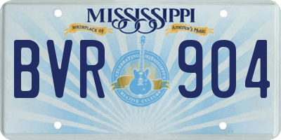 MS license plate BVR904