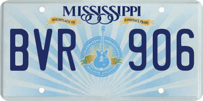 MS license plate BVR906