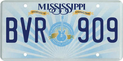 MS license plate BVR909