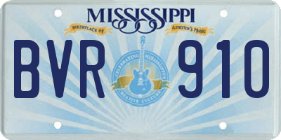 MS license plate BVR910