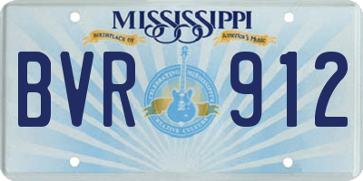 MS license plate BVR912