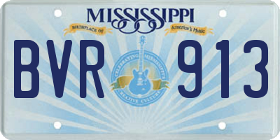 MS license plate BVR913