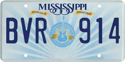 MS license plate BVR914