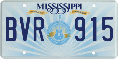 MS license plate BVR915