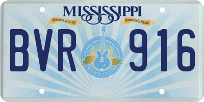 MS license plate BVR916