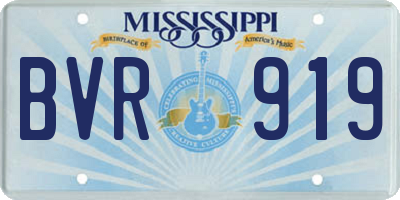 MS license plate BVR919