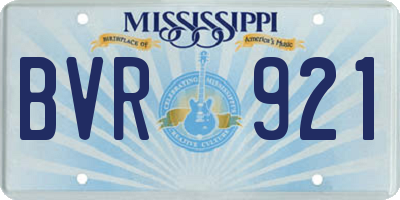 MS license plate BVR921