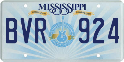 MS license plate BVR924