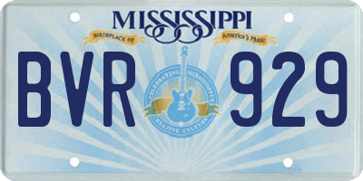 MS license plate BVR929