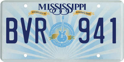 MS license plate BVR941