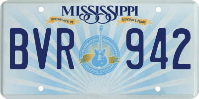 MS license plate BVR942