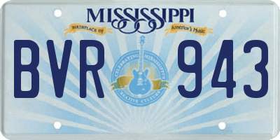 MS license plate BVR943