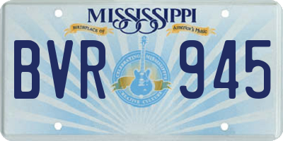 MS license plate BVR945