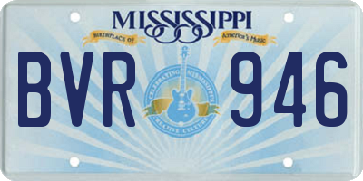 MS license plate BVR946