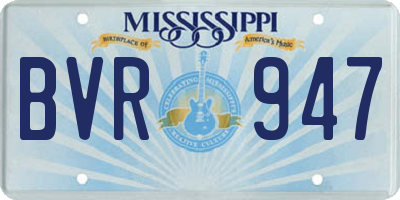 MS license plate BVR947