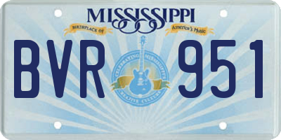 MS license plate BVR951