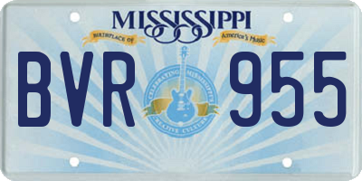 MS license plate BVR955