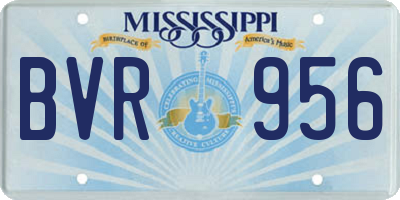 MS license plate BVR956