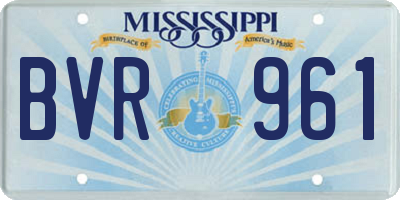 MS license plate BVR961