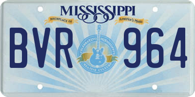 MS license plate BVR964