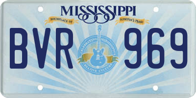 MS license plate BVR969